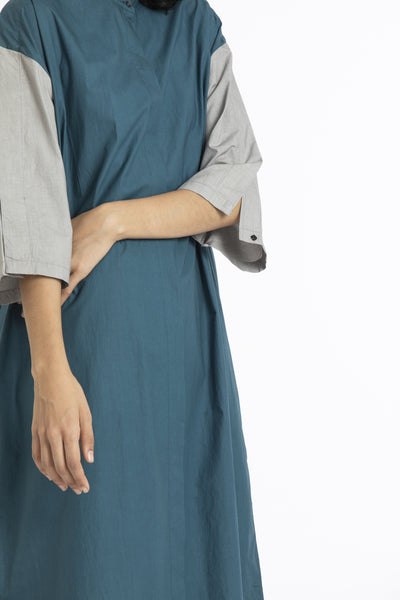 Shoulder detail shirt-Teal Fashion THREE