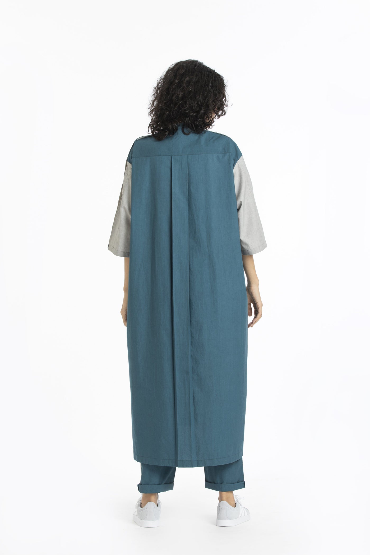 Shoulder detail shirt-Teal Fashion THREE