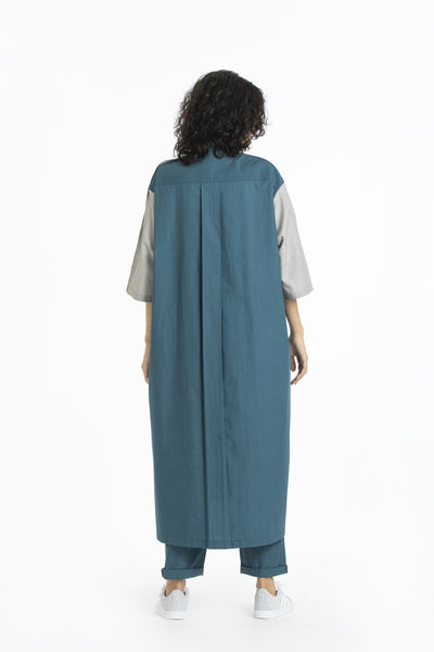 Shoulder detail shirt-Teal Fashion THREE