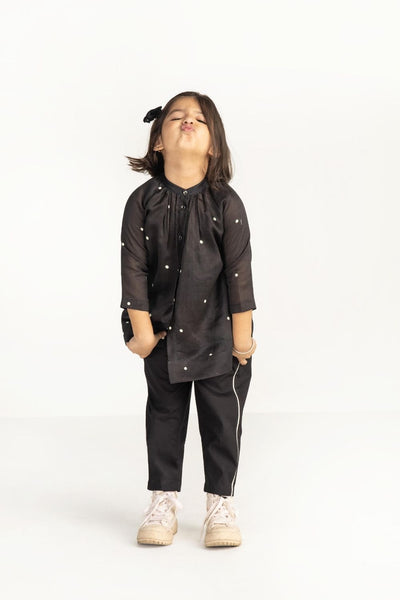 Side Stripe Pant- Black Kids THREE Kids 