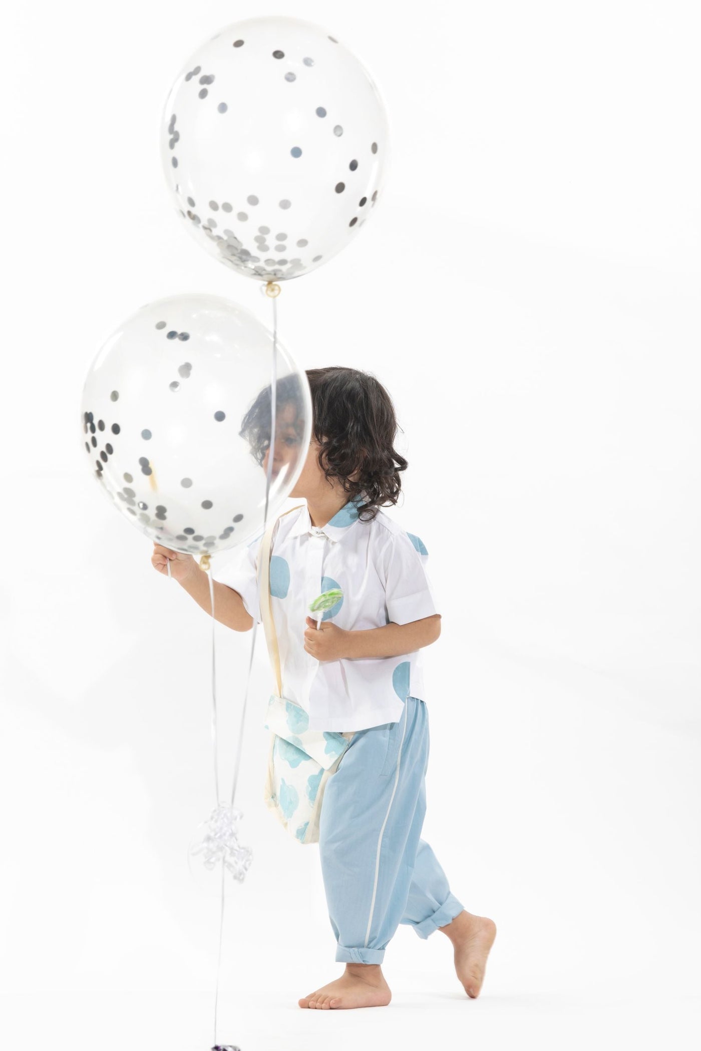 Side Stripe Pant- Powder Blue Kids THREE Kids 