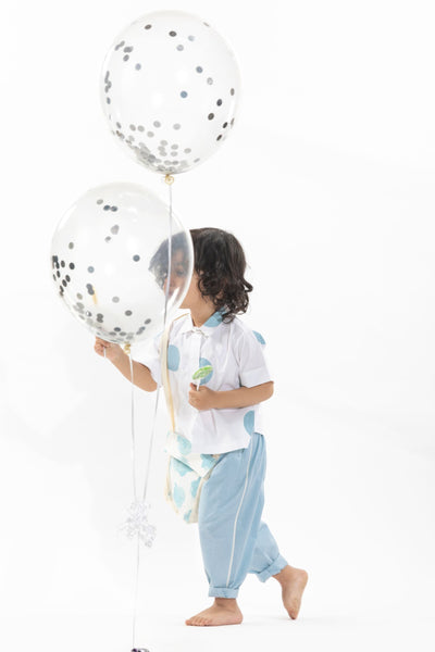 Side Stripe Pant- Powder Blue Kids THREE Kids 