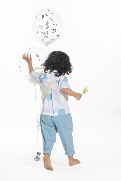 Side Stripe Pant- Powder Blue Kids THREE Kids 