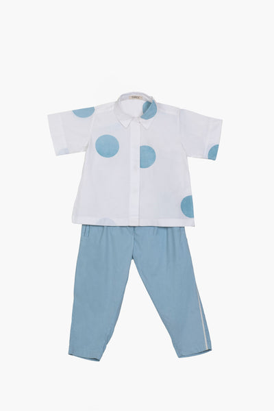 Side Stripe Pant- Powder Blue Kids THREE Kids 