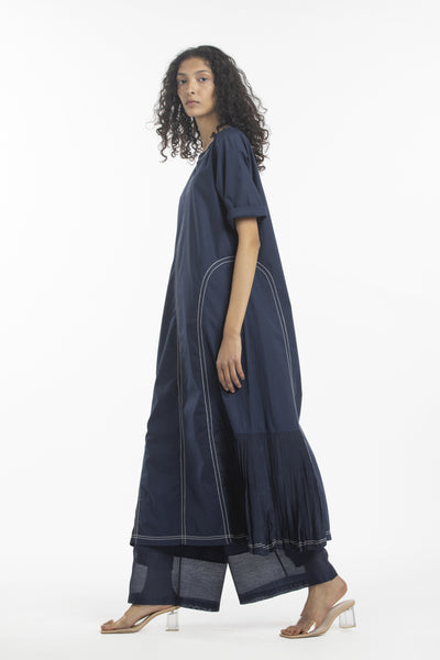 SIDE U PLEAT DRESS CO-ORD- NAVY Fashion THREE