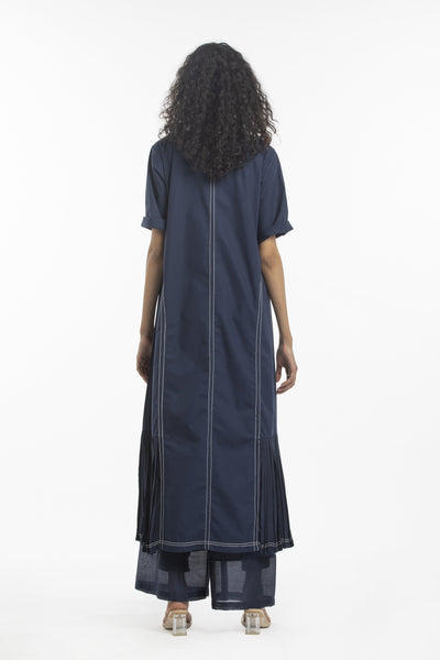SIDE U PLEAT DRESS CO-ORD- NAVY Fashion THREE