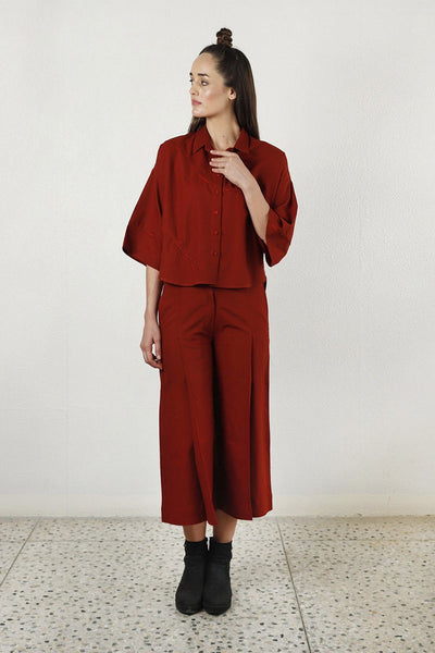 SIMPLE LINES CROP SHIRT Fashion Rias 
