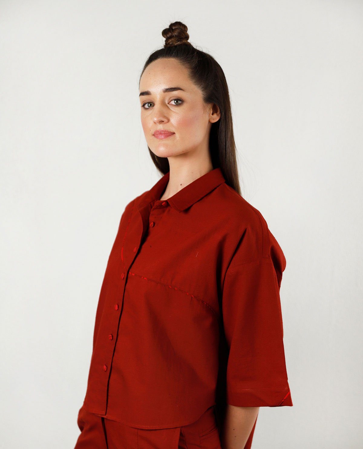 SIMPLE LINES CROP SHIRT Fashion Rias 