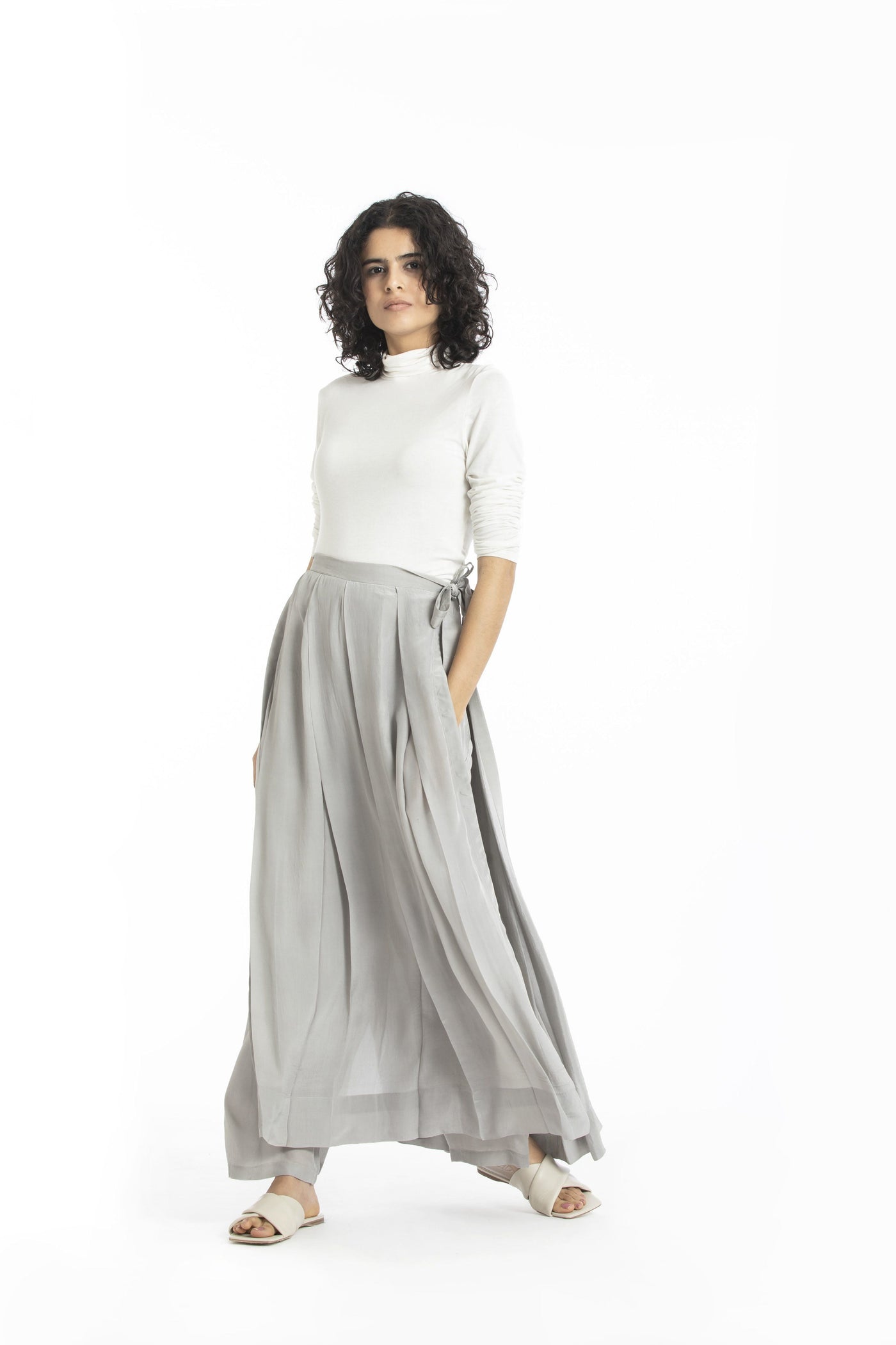 Skirt pant-Ash grey Fashion THREE