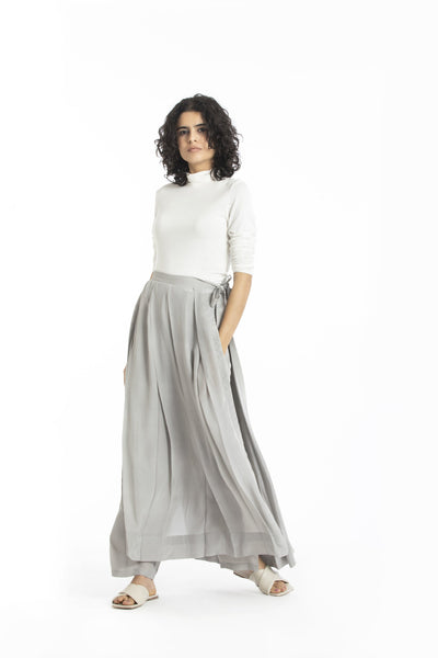 Skirt pant-Ash grey Fashion THREE
