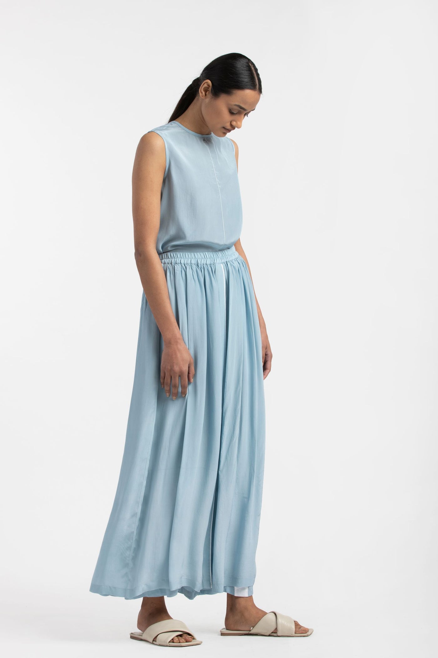Skirt Pant- Powder Blue Fashion THREE