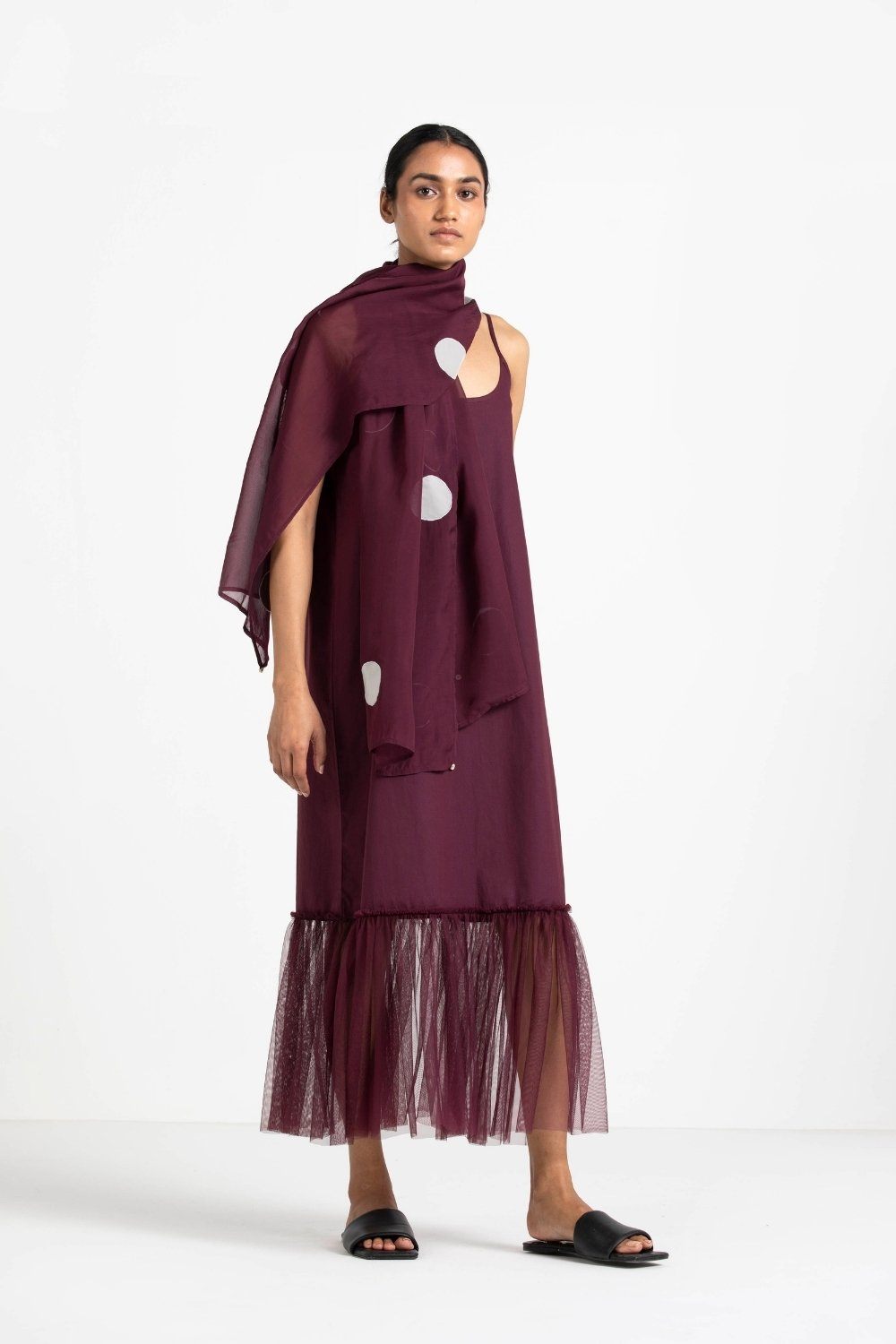 Slip Dress Wine Fashion THREE