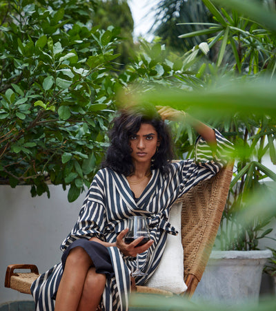 Smoke Overlay Robe Fashion Khara Kapas