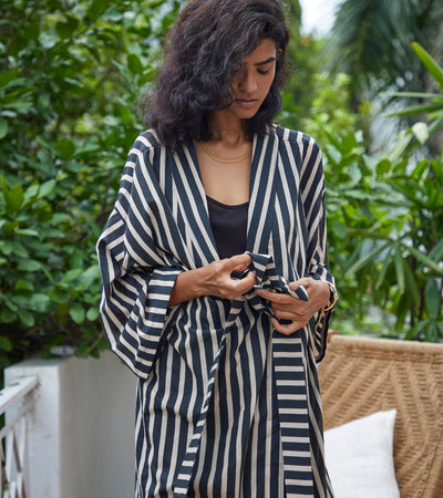 Smoke Overlay Robe Fashion Khara Kapas