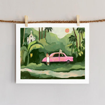 Solitude with a Pink Car Art Richa Kashelkar