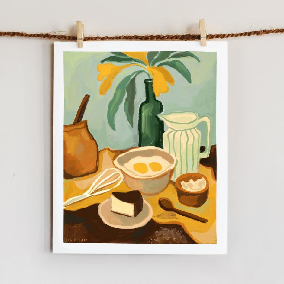 Still Life with Cheesecake Art Richa Kashelkar
