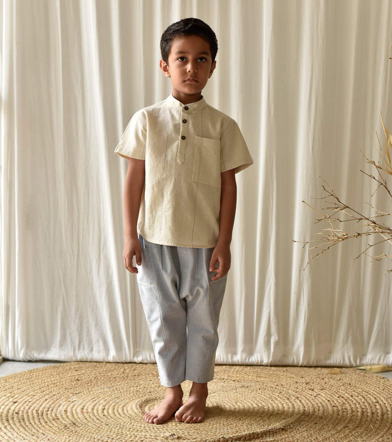 Stone Blue Pants Fashion Khara Kapas Kids