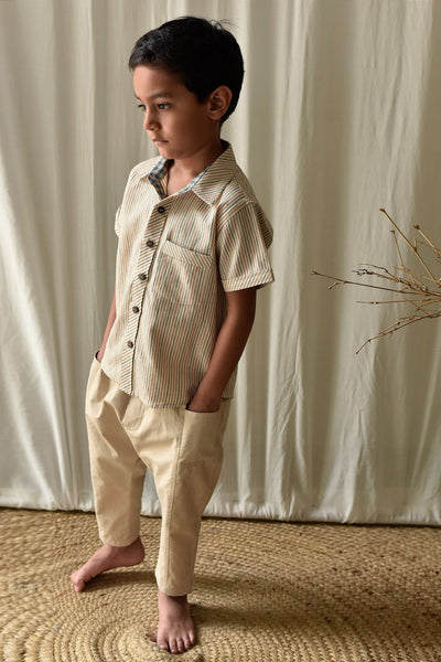 Stripe All Day Shirt Fashion Khara Kapas Kids