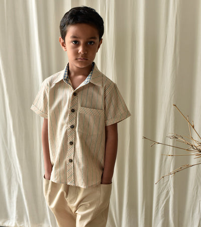 Stripe All Day Shirt Fashion Khara Kapas Kids