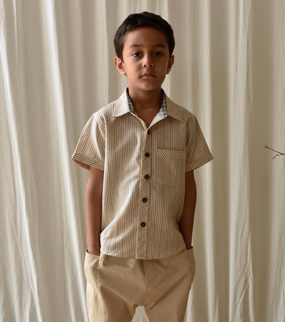 Stripe All Day Shirt Fashion Khara Kapas Kids