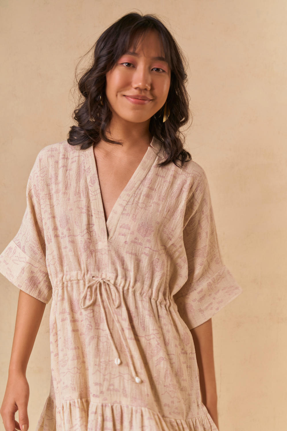Coral Bloom kala cotton dress