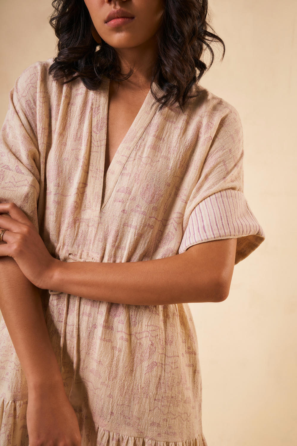 Coral Bloom kala cotton dress