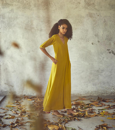 Sunehri Jumpsuit Fashion Khara Kapas