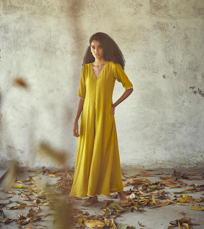 Sunehri Jumpsuit Fashion Khara Kapas