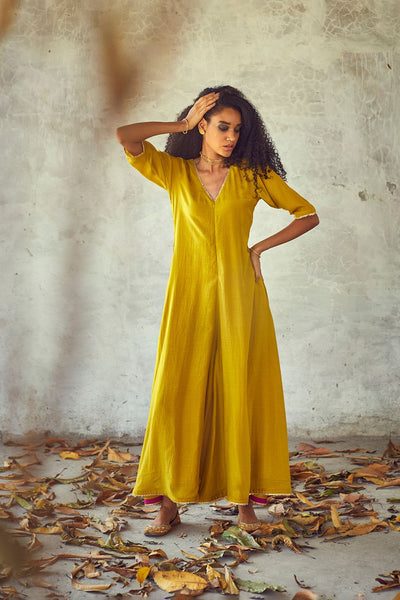 Sunehri Jumpsuit Fashion Khara Kapas