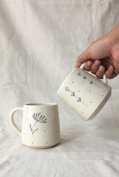 Sunflower Garden Coffee Mug (Set of 2 ) Home Minimal Indian 