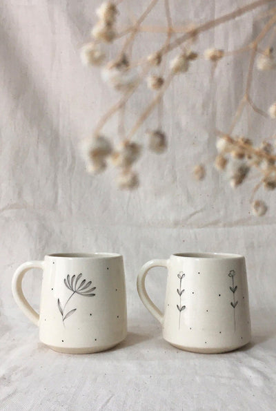 Sunflower Garden Coffee Mug (Set of 2 ) Home Minimal Indian 