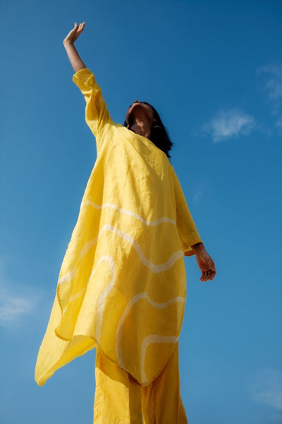 Sunny Yellow Arsa Kurta and Pants Set Fashion Nirjara
