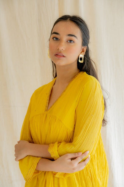 Sunny Yellow Ghym Kurta Fashion Nirjara