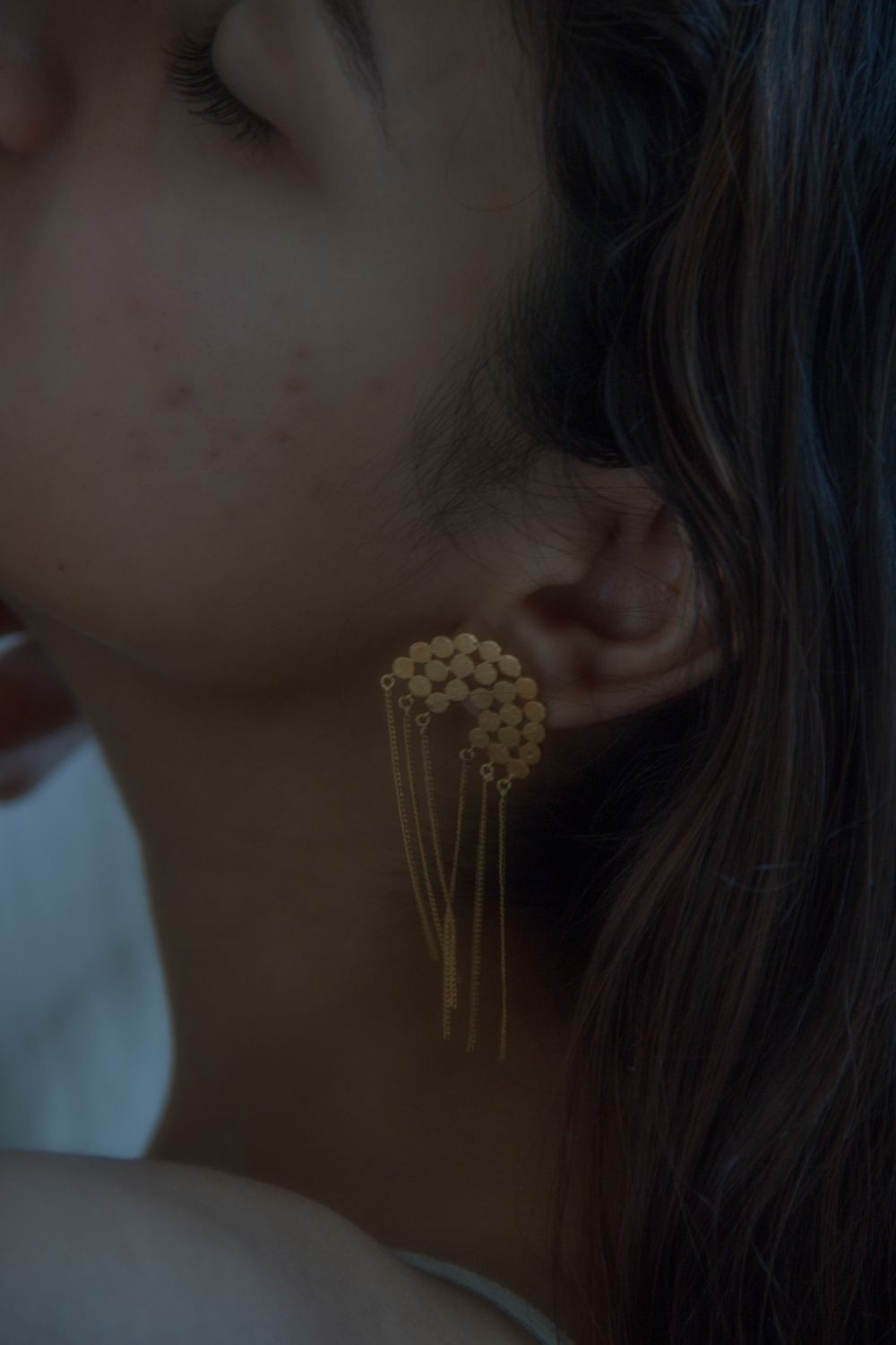 Sunset earrings (with chain) Jewelry Nirjara Jewellery
