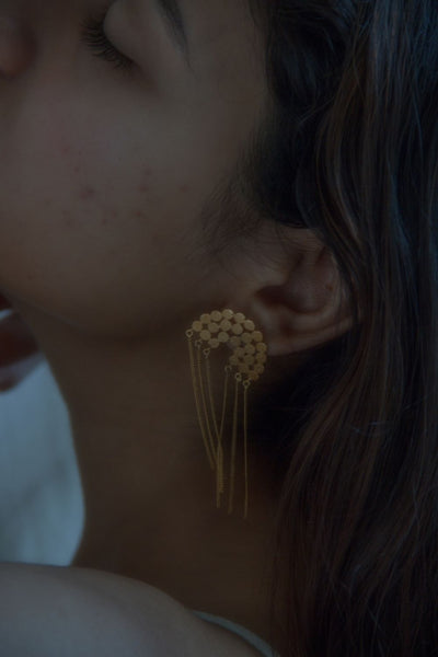 Sunset earrings (with chain) Jewelry Nirjara Jewellery