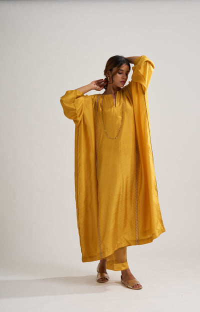 Svana Mustard Kaftan Set Fashion DOT