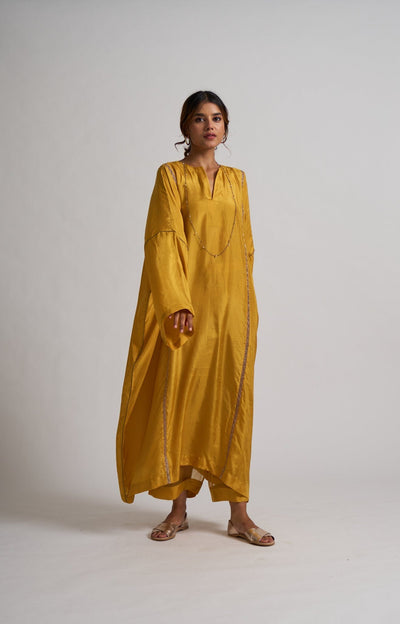 Svana Mustard Kaftan Set Fashion DOT