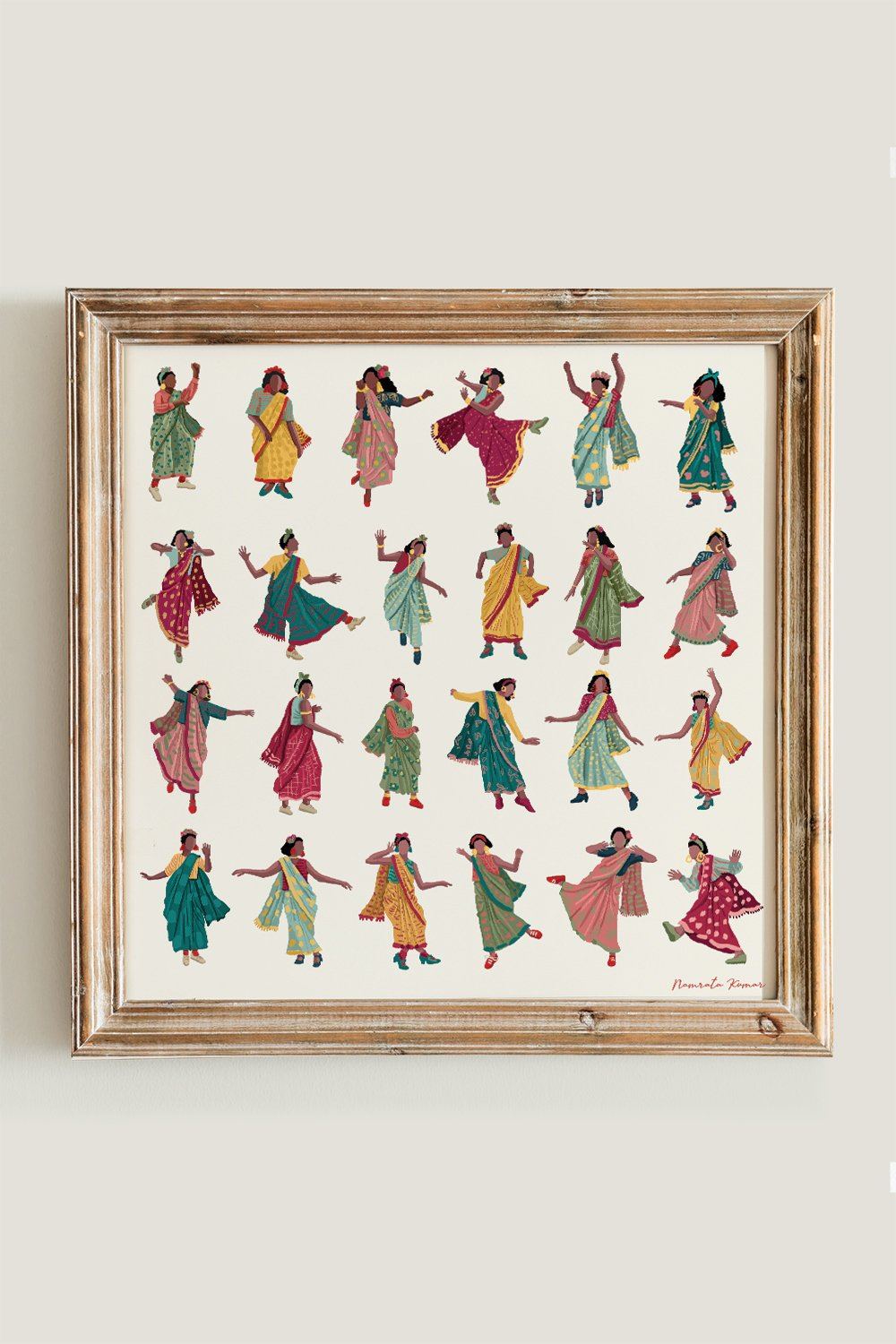 Swing in a Sari Art Namrata Kumar