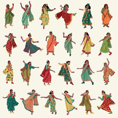 Swing in a Sari (Colour 2) Art Namrata Kumar
