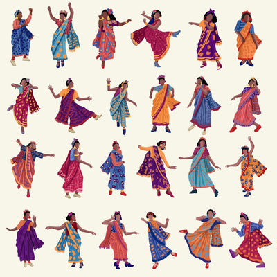 Swing in a Sari (Colour 3) Art Namrata Kumar