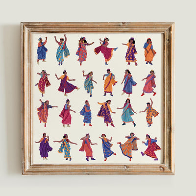 Swing in a Sari (Colour 3) Art Namrata Kumar