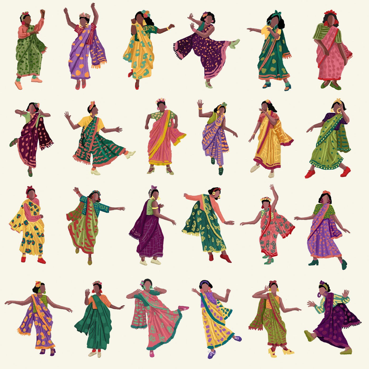 Swing in a Sari (Colour 4) Art Namrata Kumar