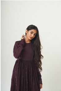 tara ghera anarkali (wine) - Festive POPUP 2020 Fashion DOT