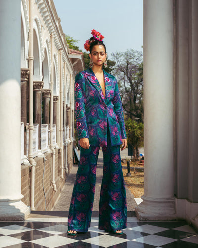 Tarabagh Silk Blazer Set Fashion JodiLife