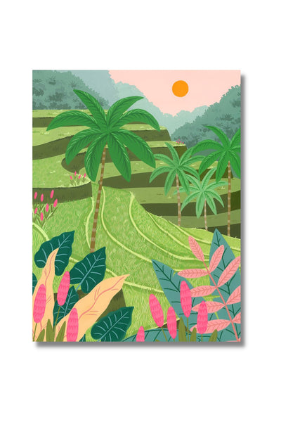 Tegalallang Rice Terrace Ubud Bali Fine Art Print Art Em+Co Art