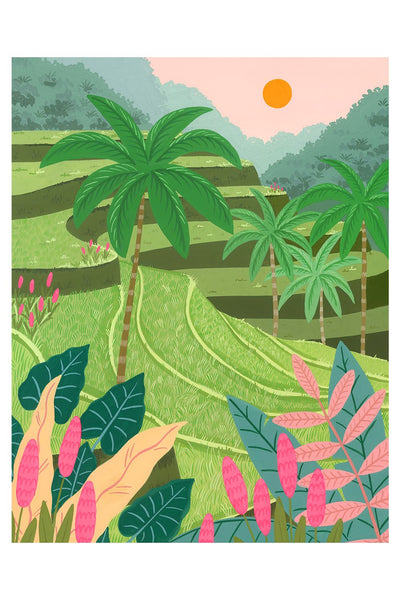 Tegalallang Rice Terrace Ubud Bali Fine Art Print Art Em+Co Art