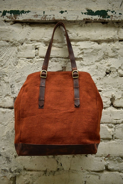 The Bass Tote Apparel & Accessories The Burlap People Tan 