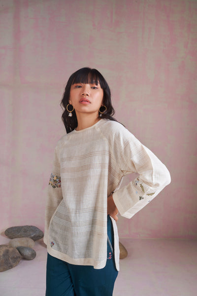 The Breezy handspun handwoven organic cotton top Fashion SUI 