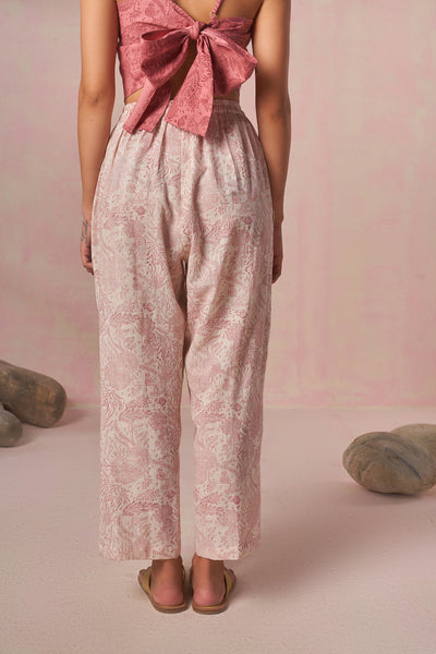 The Coral handspun handwoven organic cotton relaxed trousers Fashion SUI 