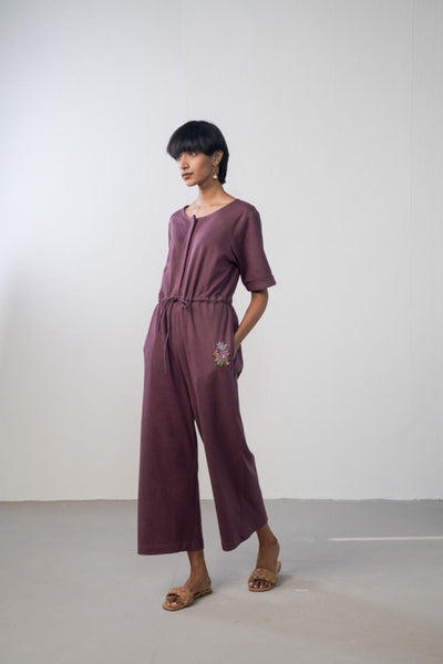 The Purple Garden organic cotton knit jumpsuit Fashion SUI 